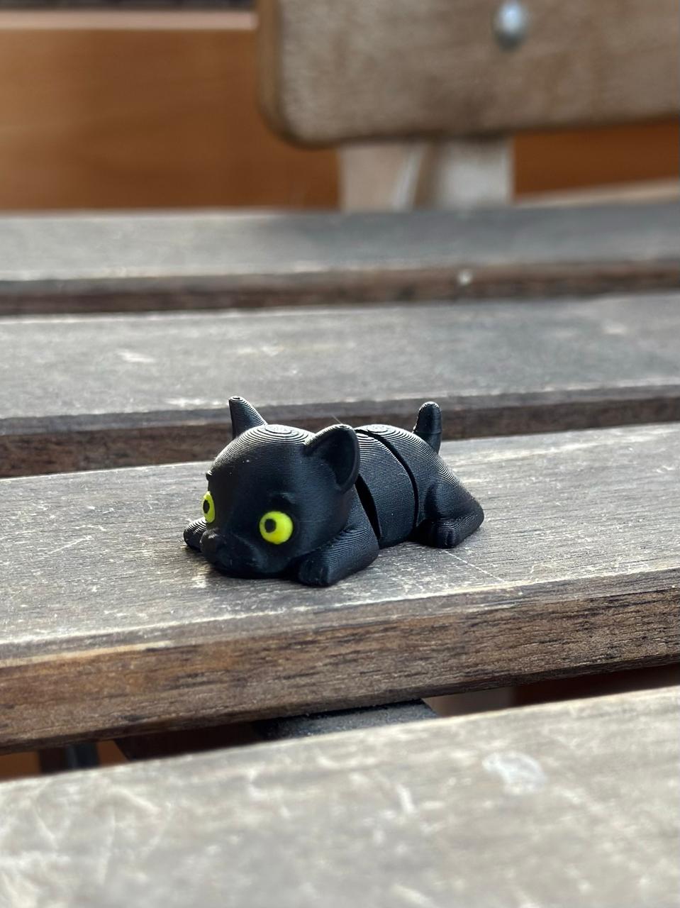 Chaton articulé noir