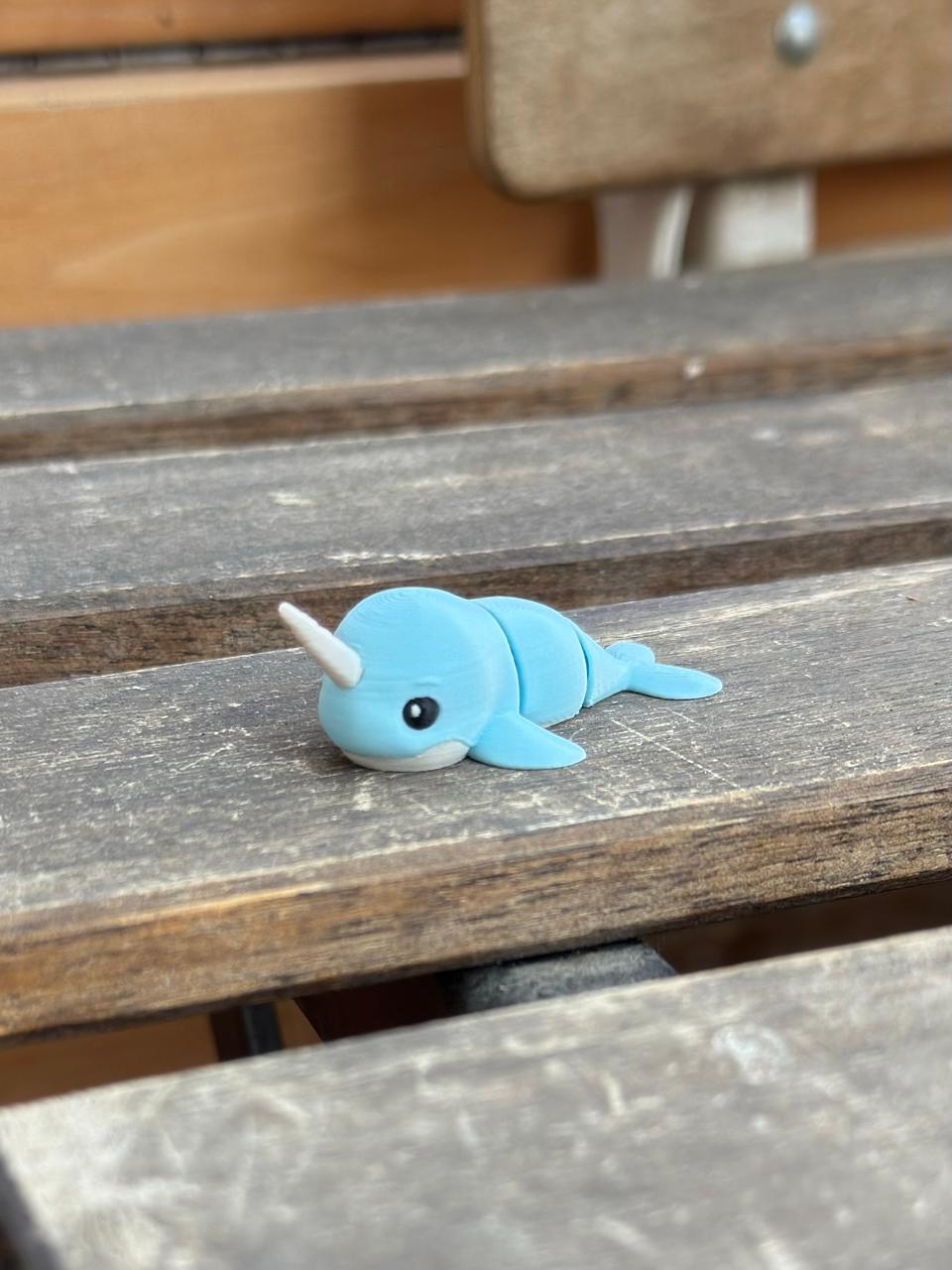 Narval articulé bleu